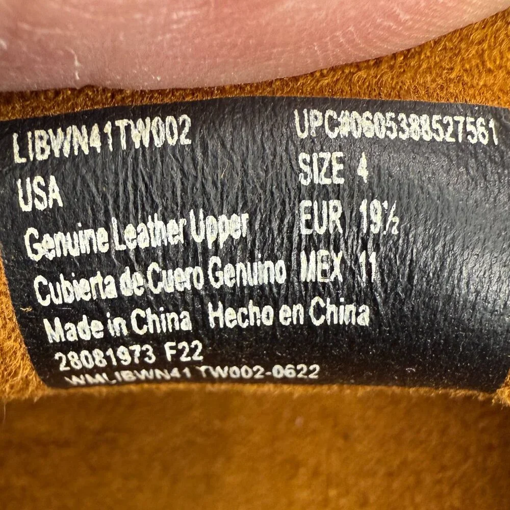 Baby’s Tan Genuine Leather Moccasins- Size 4‎